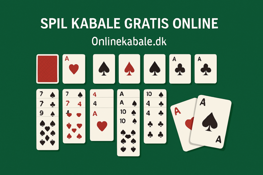 Spil kabale gratis online på Onlinekable.dk